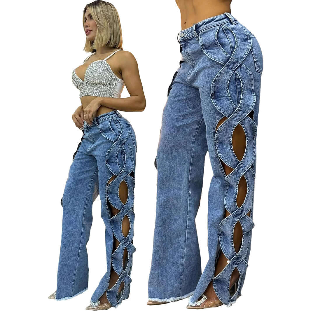 Women's Side Hollow S Line Denim Dropshipman