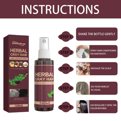 Herbal Black Hair Liquid Polygonum Multiflorum Herb Essence Moisturizing Black Hair Conditioner eprolo
