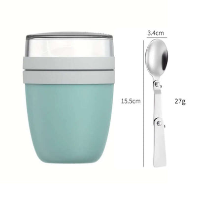 Portable Yogurt Cereal Cups with Lids. Ideal for Overnight Oats, DIY Salads & Parfaits. Great for Breakfast or Lunch eprolo