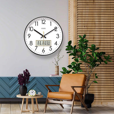 2025 New 10/12/14 - inch Electronic Calendar Wall Clock. Monitors temp & humidity. Dual - display. Mute. Quartz movement. eprolo