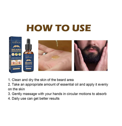 Facial Hair Care Oil Strengthens Root And Moisturizes And Brightens Men's Facial Hair eprolo
