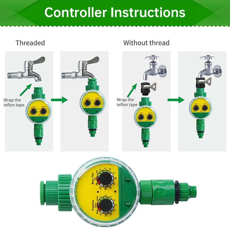 Outdoor plastic garden hose equipped with electronic automatic irrigation timer eprolo