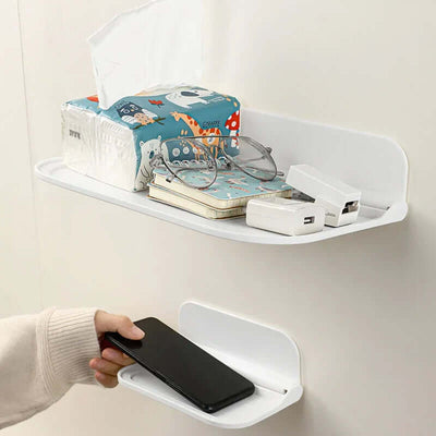 New Foldable Punch - Free Wall - mounted Plastic Floating Shelf for Bathroom and Toilet, Ideal for Towel and Clothes Storage eprolo