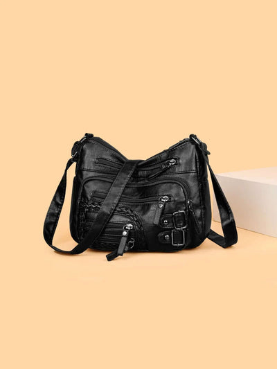 Multi Pockets PU Leather Shoulder Bag eprolo