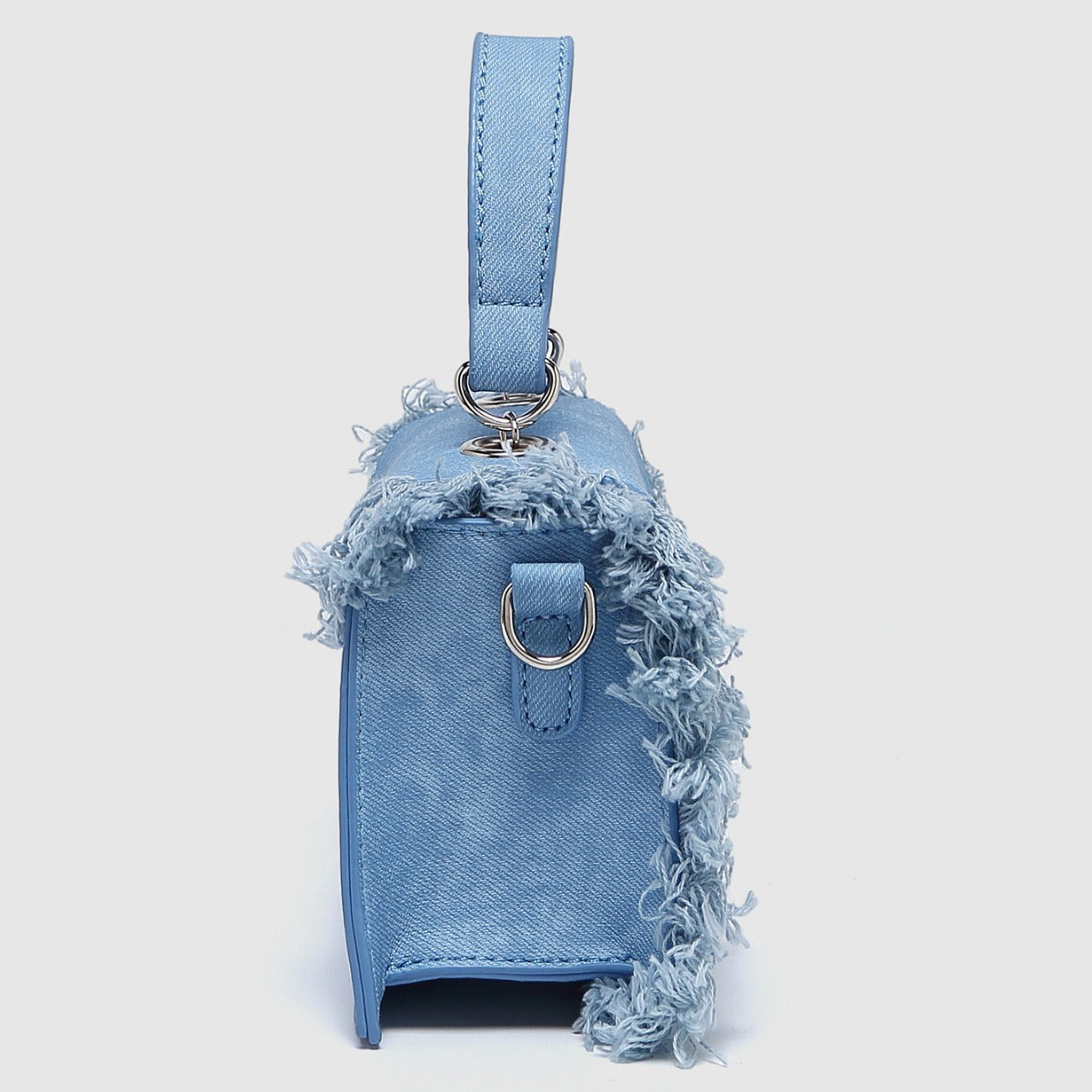 Retro Tassel Bag Denim Blue Mini Crossbody Bag eprolo