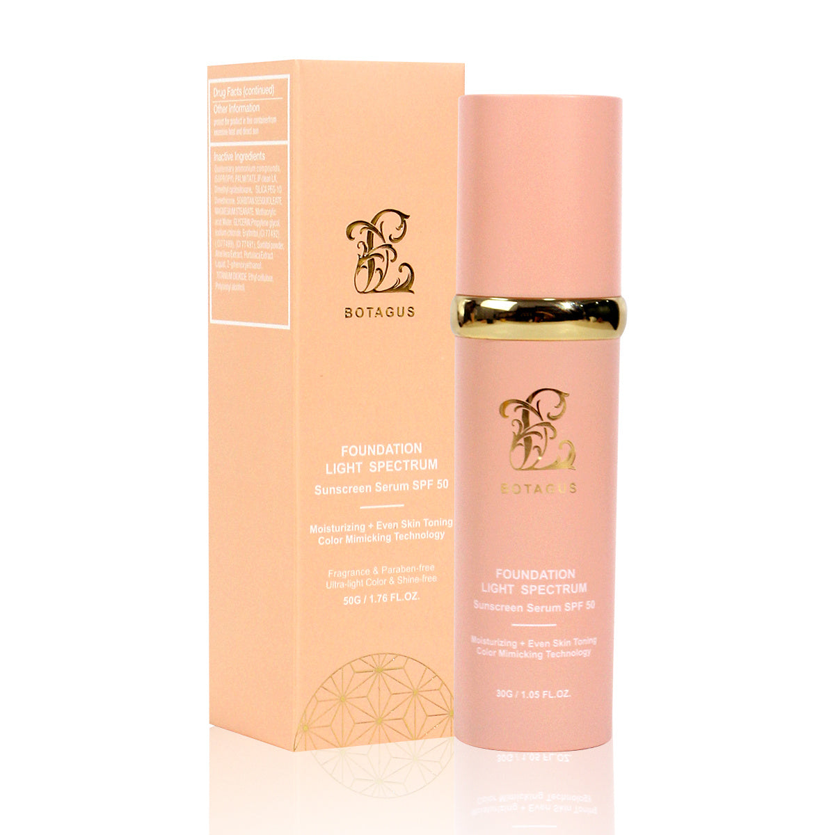 BOTAGUS Foundation 4 In 1-Light Spectrum,Protecting From Sun With SPF 50,For Gym, Sports, Dancing Concealer Coverage Flawless eprolo
