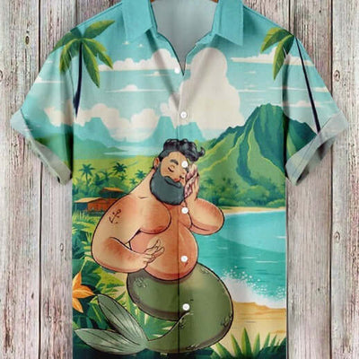 Fashion Summer Casual Printed Hawaiian Shirt Vacation Seaside eprolo