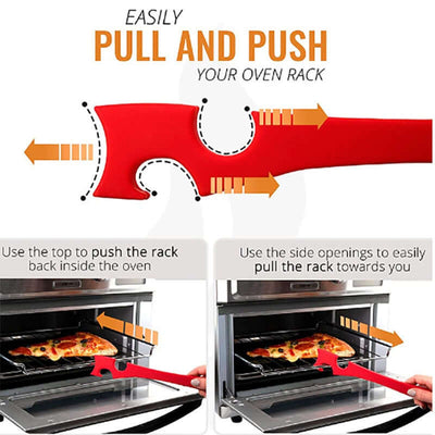 Oven baking tray tool kitchen multifunctional push-pull rod non scalding hand push-pull device eprolo