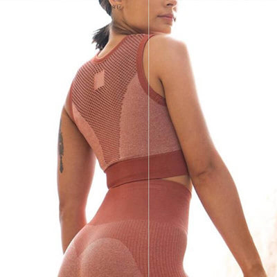 Carry buttock shark knitted seamless hollow out vest fitness eprolo