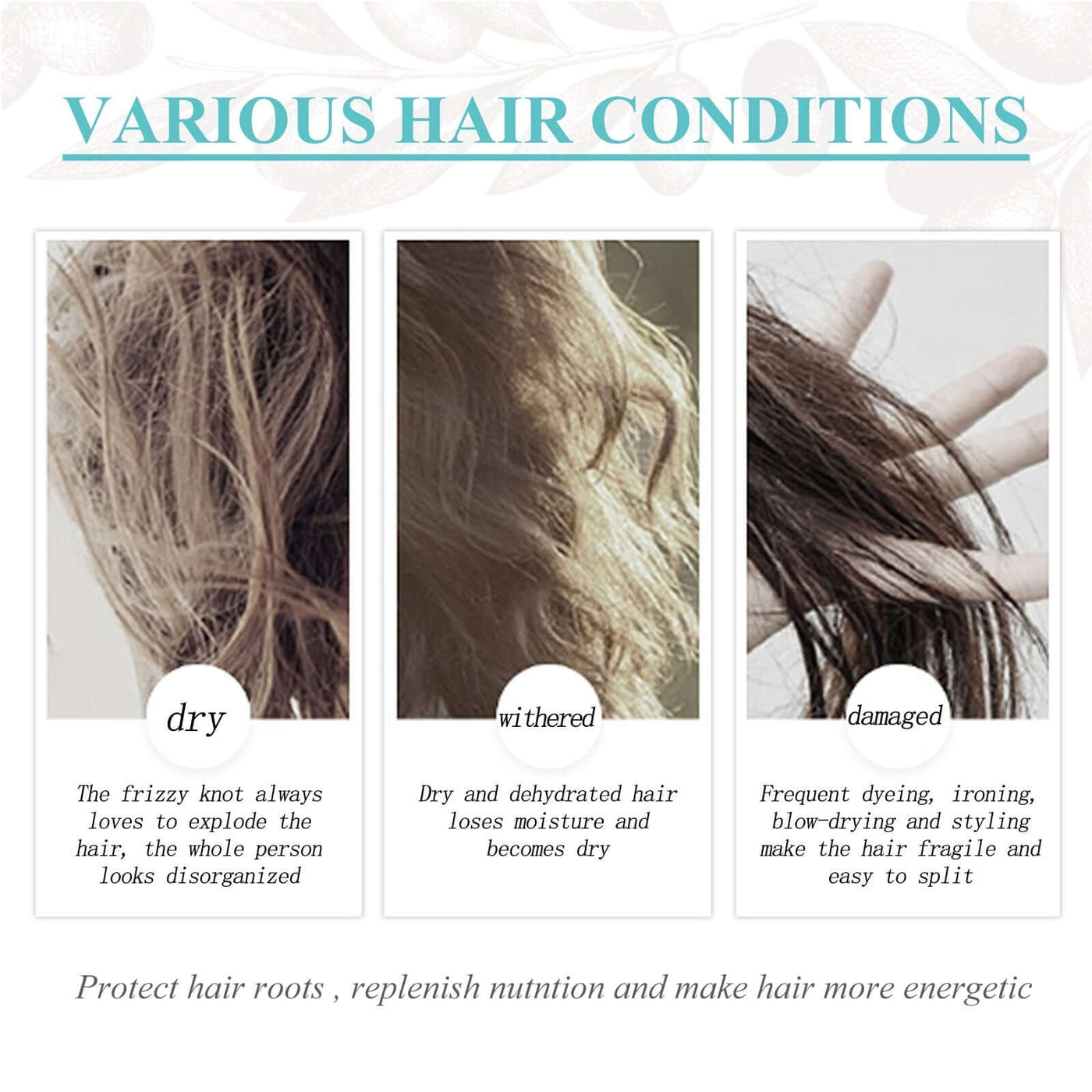 Protein Hair Straightening Cream, Repair Damaged Dry Hair Free Straightening Styling Hair Softener eprolo