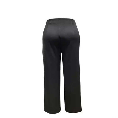 Plus Size Women's Casual Tight Straight-leg Trousers eprolo