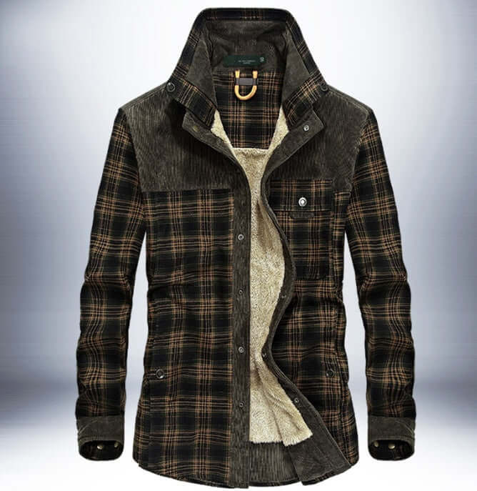 Winter Jacket Men Thicken Warm Fleece Jackets Coats Pure Cotton Plaid Jacket Military Clothes Astrazona