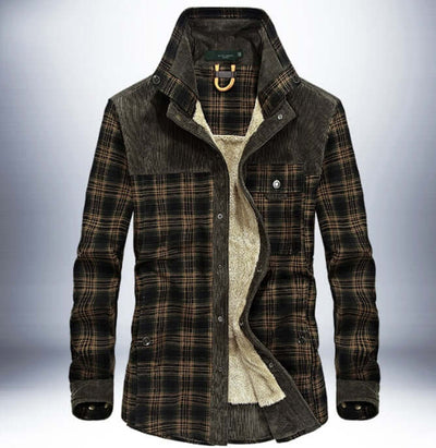 Winter Jacket Men Thicken Warm Fleece Jackets Coats Pure Cotton Plaid Jacket Military Clothes Astrazona