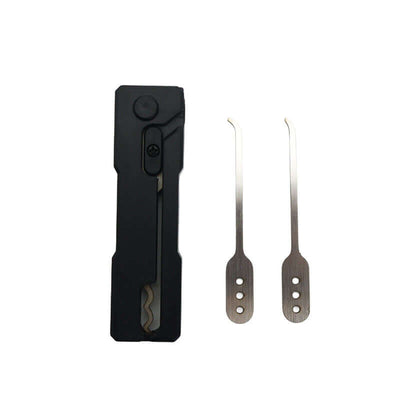 Essential stainless - steel multi - tool: quick - flip grav pick, door keys, lock rake. Durable. eprolo