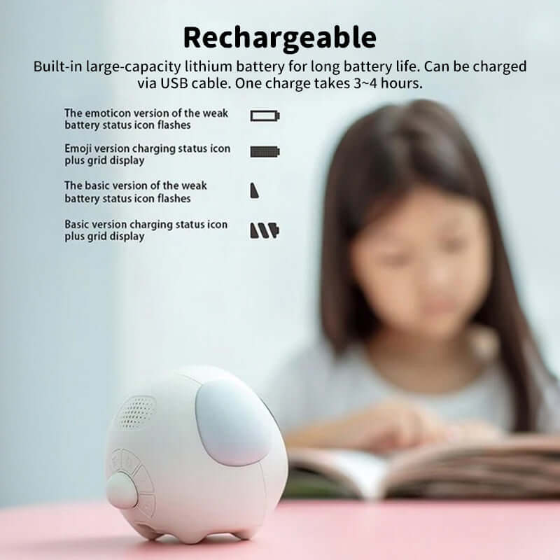 Cute Cartoon Digital Alarm Clock with Light and Emotion Function for Kids eprolo