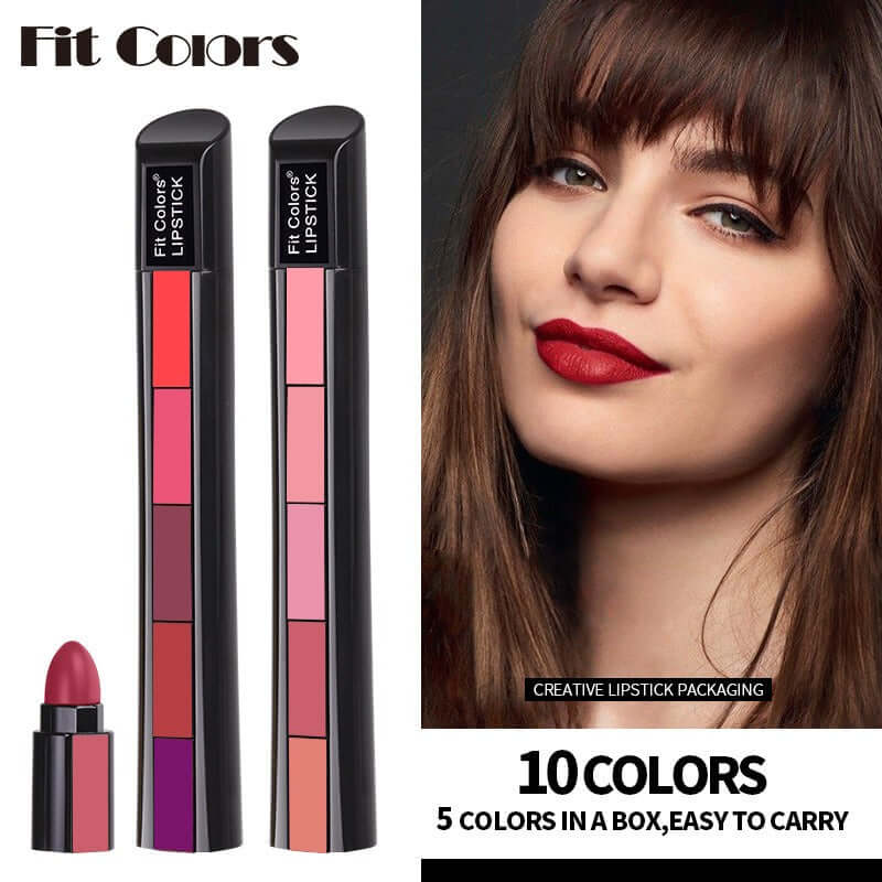 5 Colors Matte Velvet Lipstick Waterproof Sweatproof Lip Gloss Duration Colorfast Lipstick Non Stick Cup Lip Gloss Cosmetics eprolo