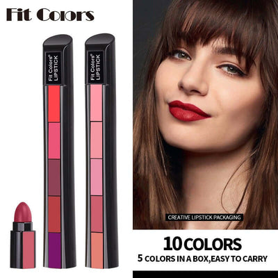 5 Colors Matte Velvet Lipstick Waterproof Sweatproof Lip Gloss Duration Colorfast Lipstick Non Stick Cup Lip Gloss Cosmetics eprolo