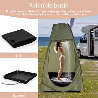Folding Outdoor Camping Shower Tray Base  - for Pets & Travel eprolo