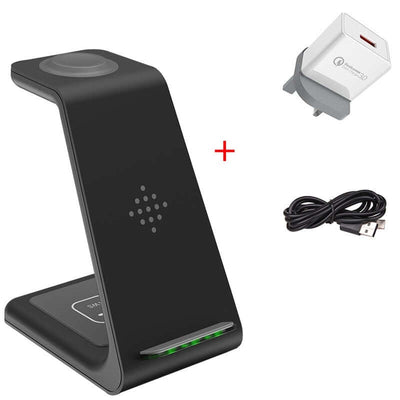 3 In 1 Fast Charging Station Wireless Charger Stand Wireless Quick Charge Dock For Phone Holder eprolo