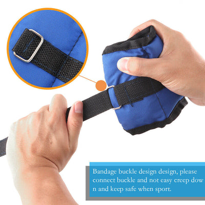 Ankle Wrist Leg Weights Straps Running Exercise Fitness Gym Strength Training UK eprolo