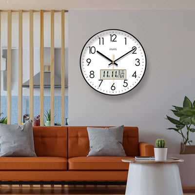 2025 New 10/12/14 - inch Electronic Calendar Wall Clock. Monitors temp & humidity. Dual - display. Mute. Quartz movement. eprolo