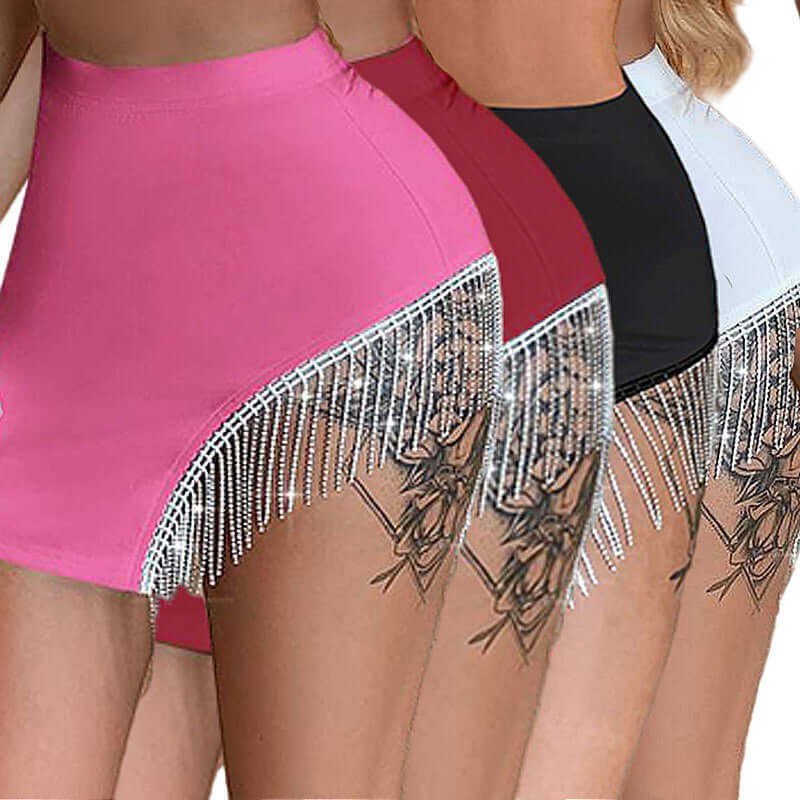 Design Fashion Rhinestone Tassel Skirt eprolo