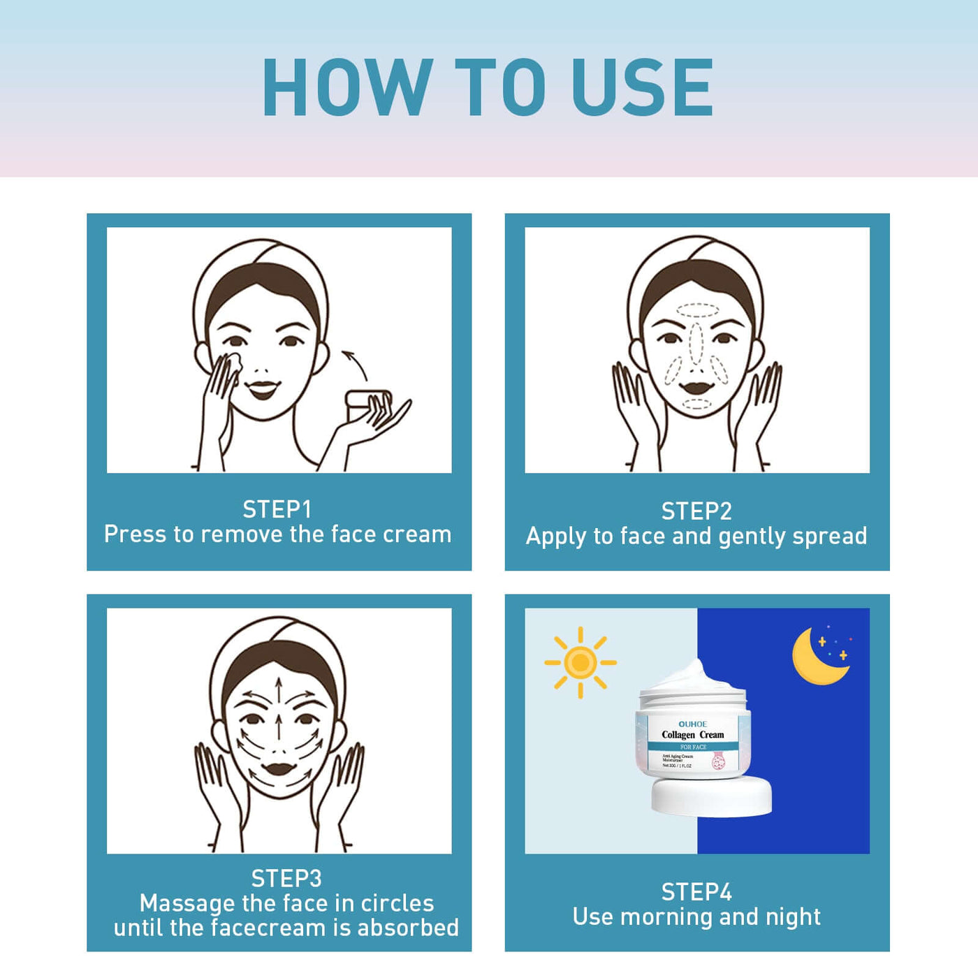 Collagen Anti-Wrinkle Cream, Moisturizes Tightens Tender Skin And Anti-aging Face Cream eprolo
