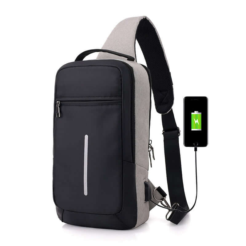 Anti-theft USB charging chest bag with you eprolo