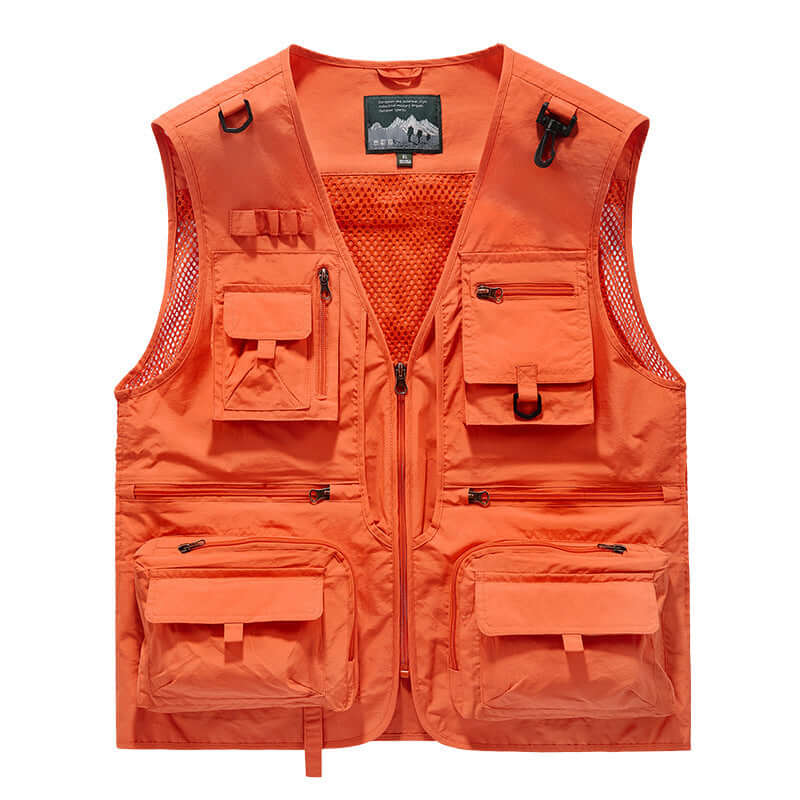 Men’s Summer Tactical Vest: 14-Pocket, Mesh, Ideal for Hiking, Fishing, Photography & Work eprolo