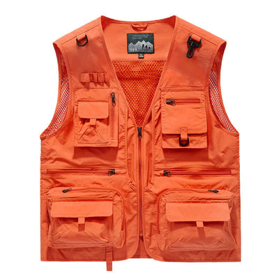 Men’s Summer Tactical Vest: 14-Pocket, Mesh, Ideal for Hiking, Fishing, Photography & Work eprolo