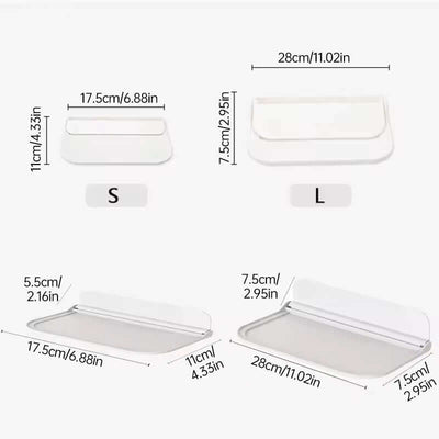 New Foldable Punch - Free Wall - mounted Plastic Floating Shelf for Bathroom and Toilet, Ideal for Towel and Clothes Storage eprolo