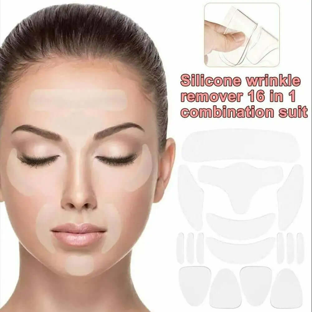 18Pcs Reusable Silicone Face Patch Set Anti Wrinkle Patches For Face Neck Forehead Eye Cheek Chest Pads Beauty Tools eprolo