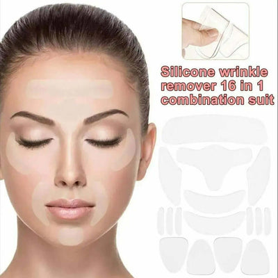 18Pcs Reusable Silicone Face Patch Set Anti Wrinkle Patches For Face Neck Forehead Eye Cheek Chest Pads Beauty Tools eprolo
