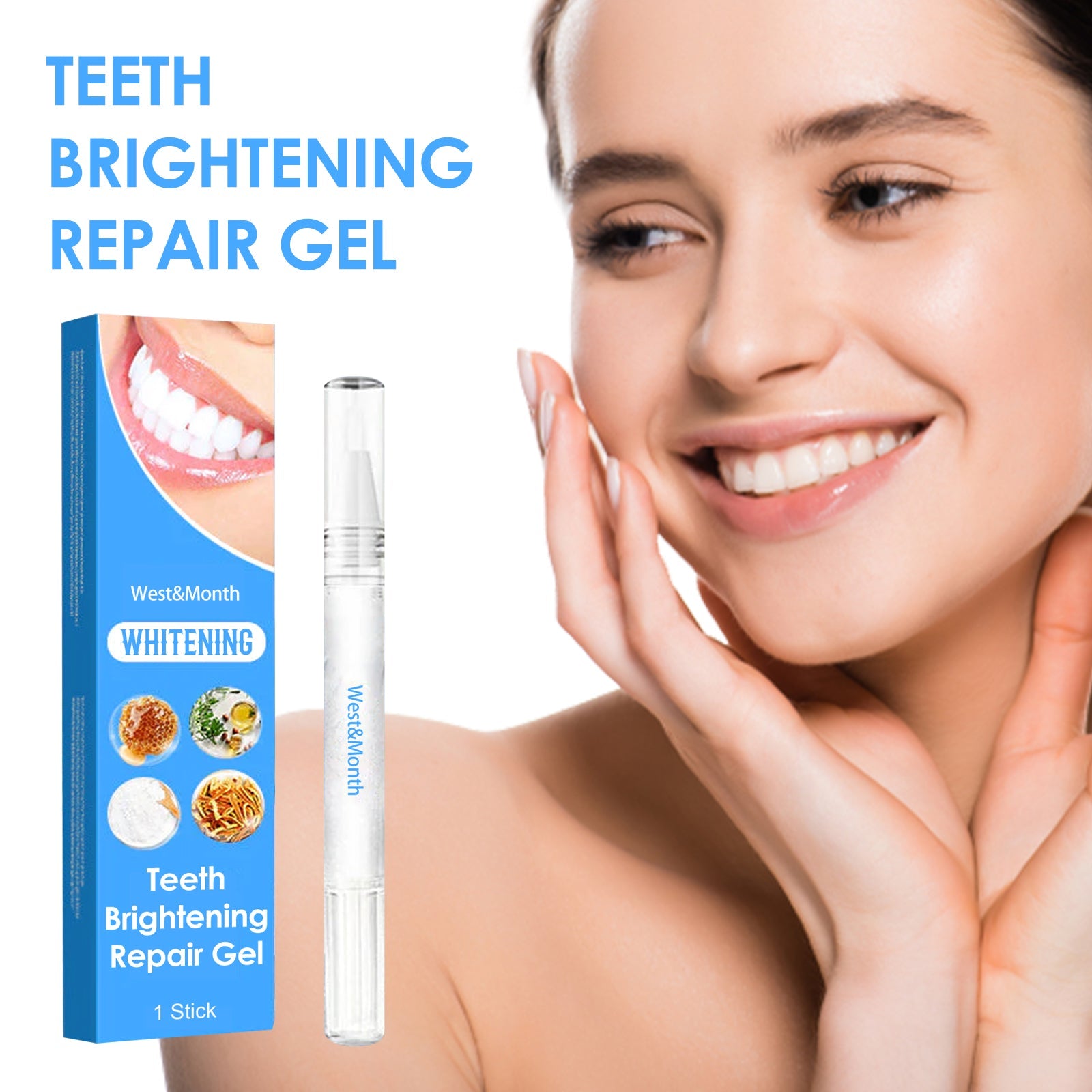 Teeth Brightening Repair Gel, Oral Care Beauty Cleaning Teeth White Brightening Pen eprolo