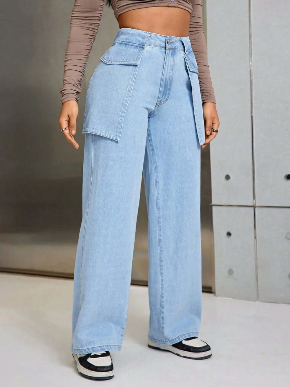 Wide Leg Jeans with Pockets eprolo