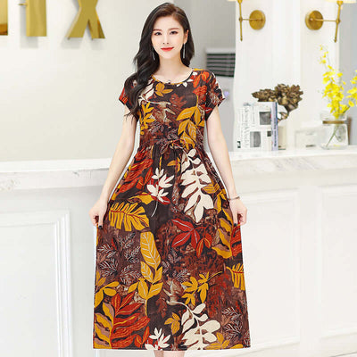 Women's Fashion Casual Cotton Linen Mid-length Dresses eprolo
