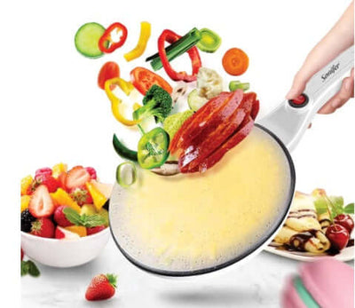 Breakfast Crepe Maker Spherical Non-stick Baking Pan, One Stick, Two Flips eprolo