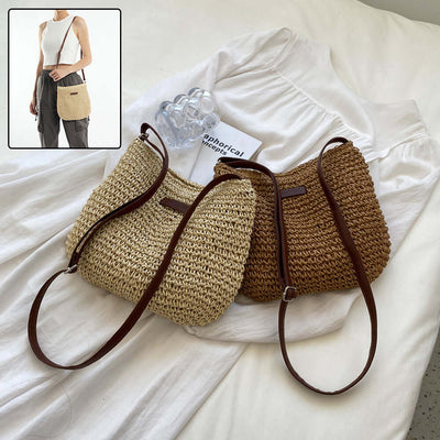 Niche Design Vacation Straw Tote Bag eprolo