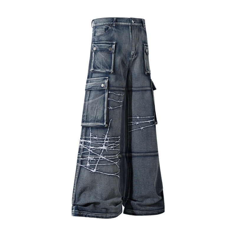 Maychao Special-interest Design Embroidery Heavy-duty Trousers eprolo