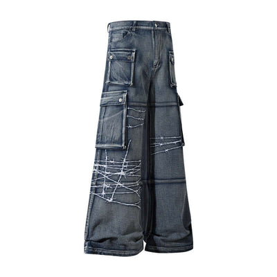 Maychao Special-interest Design Embroidery Heavy-duty Trousers eprolo
