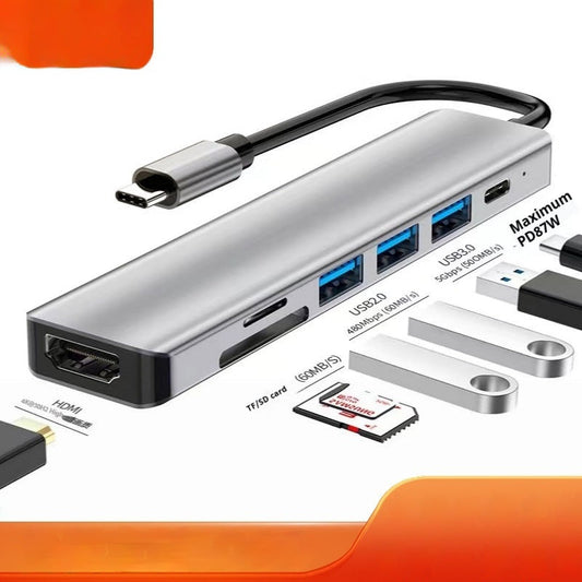 Type-c 7-in-1 Expansion Dock HDMI Projection Screen Usb Hub30 Multi-function Cable Seperater eprolo