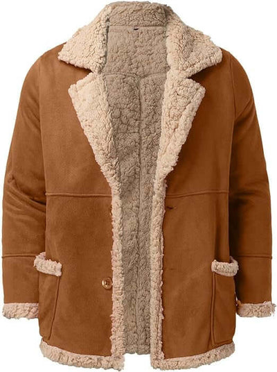 Fashion Men's Fur Integrated Fleece-lined Padded Jacket Astrazona