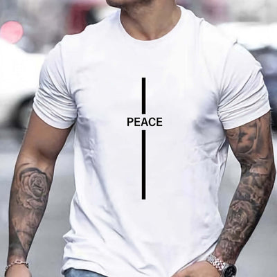 T Shirt With Peace Print Short eprolo