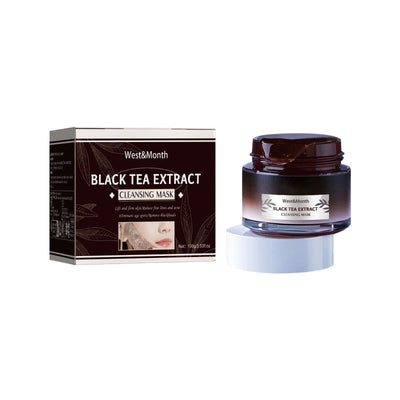 Black Tea Extract Cleansing Mask, Clean And Delicate Pore Brightening Skin Rejuvenating Daub Type Facial Mask eprolo