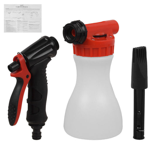 Snow Foam Car Wash Spray Gun Lance Uses Hose Pipe Sprayer 900ML Handheld Bottle eprolo