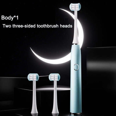 Adult electric toothbrush with three sides rechargeable sonic vibration waterproof electric toothbrush eprolo