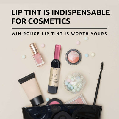 Vin Rouge Lip Tint, Non-Stick Cup Color Development Portable Waterproof Non-Fading Moisturizing Red Wine Bottle Lip Glaze eprolo