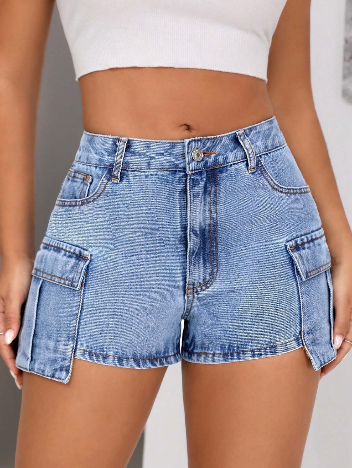 Women's Comfortable Fashion Slim Fit Denim Shorts eprolo