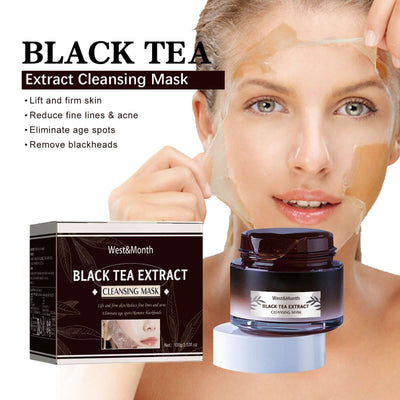 Black Tea Extract Cleansing Mask, Clean And Delicate Pore Brightening Skin Rejuvenating Daub Type Facial Mask eprolo