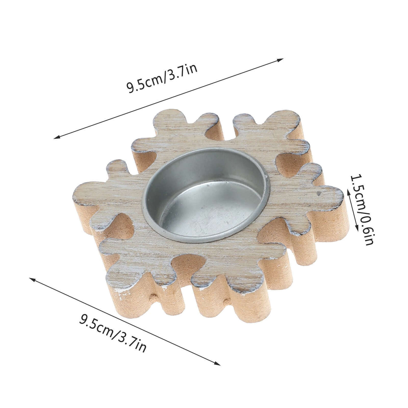 New Christmas Nordic Wood Snowflake Candlestick Ornaments eprolo